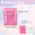 Lipstick Case Keychain, 2Pc Vertical Clear Lipstick Pouch Organizer for Purse, Waterproof Coin Purse Mini Storage Purse for Small Items (Clear+Pink)