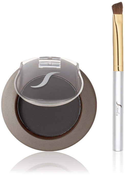 SORMÉ Smudge Proof Long Lasting Eyebrow Powder for Women - Dark Smoke, Brush & 3 Shaping Stencils