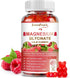 Magnesium Glycinate Gummies - 400mg Sugar Free Supplement with Vitamin D, B6 & CoQ10 for Calm Support