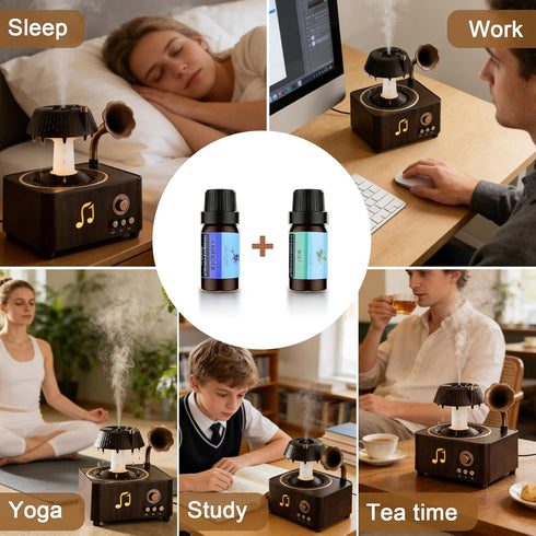 Mor bou 7-Color 2 Morbou Raindrop Aroma Diffuser Room Humidifier with White Noise, Air Mist Essential Oil Diffuser