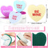 Domensi 8pcs Valentine's Day Candy Heart Shaped Kitchen Sponges Dual Sided Scrub Dish Sponges Reusable with Love You Kiss Me Non Scratch Sponge for Kitchen Cleaning by Domensi