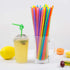 100 Pcs Colorful Flexible Plastic Bendy Straws, Disposable, 10.2" Long, 0.23'' Diameter, BPA-Free