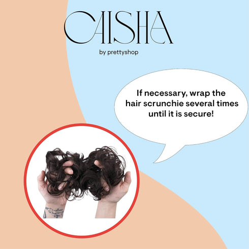 PRETTYSHOP XL Hairpiece Scrunchy Updo Bridal Hairstyles - Voluminous Curly Messy Bun, Blond Mix G7E