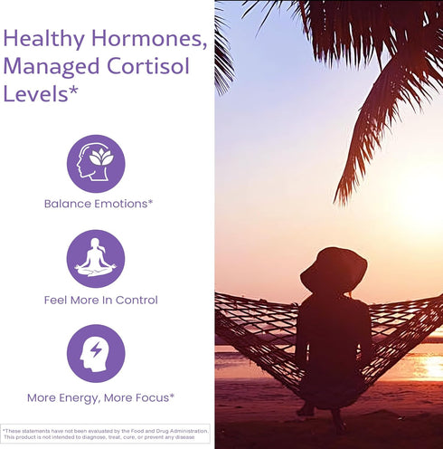 WellPath Soothe Hormone Balance for Women + Cortisol Supplements | Thyroid, Mood & Metabolism Support | 60 ct