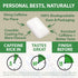 Sustain Caffeine Gum - Natural Mint Energy Gum, 12 Pieces, 50 mg Caffeine, Biodegradable, Sugar-Free, Plant-Based