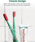Euthymol Toothbrush, Regular, 6 Count, Curved Soft Bristles for Sensitive Teeth, Gentle Cleaning for Family
