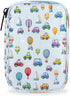 Skerhhux Colorful Cartoon Cars Pill Case Travel Pill Organizer Weekly 7 Day Portable