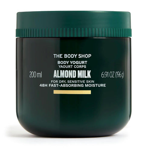 The Body Shop Almond Milk Body Yogurt - 48hr Moisturizer for Sensitive and Dry Skin, 100% Vegan, 6.98 Fl.Oz