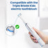 Triple Bristle Kids Sonic Toothbrush | 2 Pack Replacement Head Refill | Dentist Created & Approved for Safe Brushing