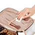 NISHEL Travel Makeup Bag for Women - Cosmetic Organizer Case for Travel-Size Accessories, Bottles, Brushes, and Skin