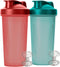 Mr. Pen Shaker Bottles for Protein Mixes, 28 oz, 2 Pack, Blue & Red, Protein Shaker Bottle with Wire Whisk Ball