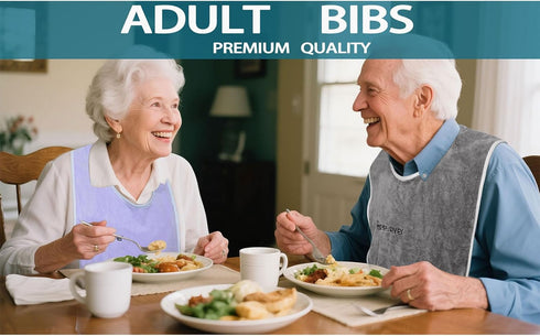 Ultra-Soft Premium Adult BibsSuper Absorbent, Durable Microfiber Food Bibs Clothing Protector for Elderly