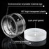 SATINIOR 24 Pieces Empty Clear Plastic Jars with Lids, Round Storage Containers for Beauty Products (White Lid, 4 oz)