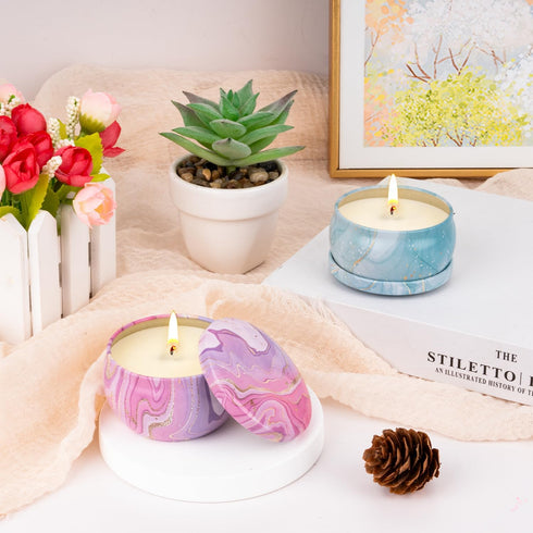 Set 4 Pack, 80 Candles Gift for Women, Aromatherapy Candles for Home Scented Hours Long Lasting, Womens Gifts