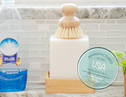 NO TOX LIFE Vegan Dish Block, 6 oz, 2 Pack - Solid Dish Soap, Ultra-Concentrated, Biodegradable