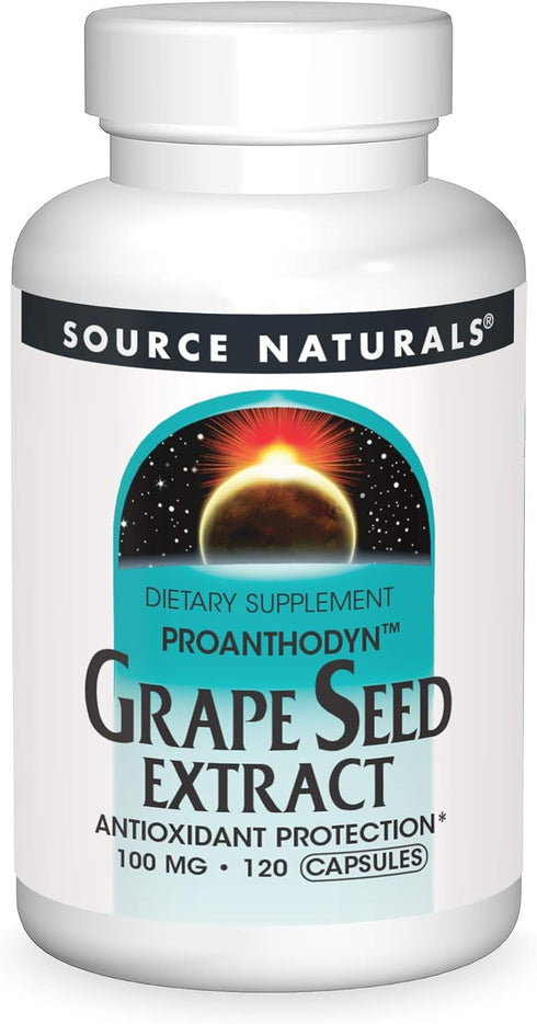 Source Naturals Grape Seed Extract, 100 mg Antioxidant Protection, 120 Capsules