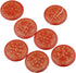 Rockcloud Healing Crystal 7pcs Engraved Magic Circle Round Palm Stones, Spiritual Powers, Red Jasper