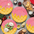 HSPAIDYP 50 Plates,7" Pcs Ice Cream Party Supplies Ice Cream Paper Ice Cream Dessert Plates Sweet One Popsicle Plates