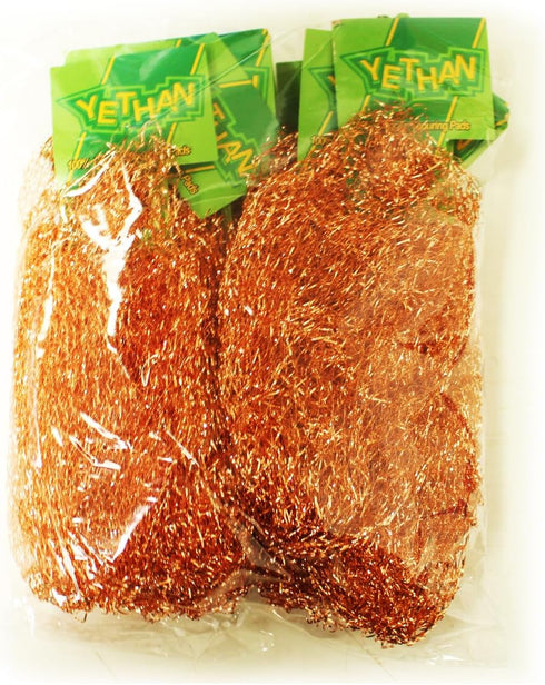 Copper Scouring Pad, Scrubbing Scour Pads, 10 Pcs/Pack, Pure Copper, 13g / Pc