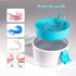 ARGOMAX Leak Proof Retainer Cleaner Case for Soaking Dentures, Denture Travel Case, White and Blue
