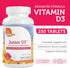 Zahler Junior D3 Vitamins 1000 IU - Chewable Vitamin D3 for Kids, 250 Count, Orange Flavor