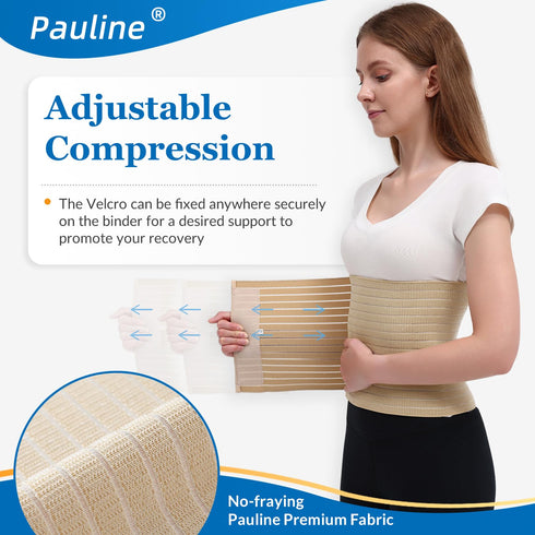 Tummy 30" 45", 9" Abdominal Binder Post Surgery - Premium Belly Band for Stomach Support & Compression - Promote
