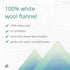 Home Health Wool Flannel - 100% White Wool, Extra Thick, 12in x 18in, Eco-Friendly, Reusable