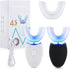 2 Pieces Ultrasonic Electric Toothbrush Adults U Shaped Automatic Toothbrushes for Teeth Whitening, 3 Brush Heads, IPX7