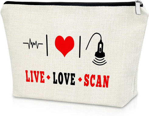 Sonographer Makeup Bag Gifts for Women, Thank You Gift for Friends, Retirement Gift for Her, Travel Pouch