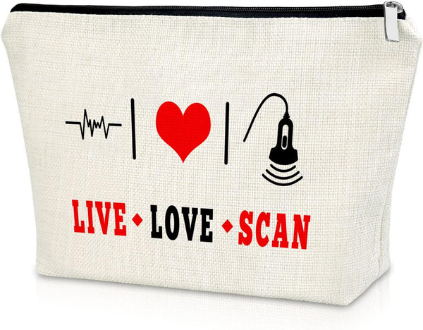 Sonographer Makeup Bag Gifts for Women, Thank You Gift for Friends, Retirement Gift for Her, Travel Pouch
