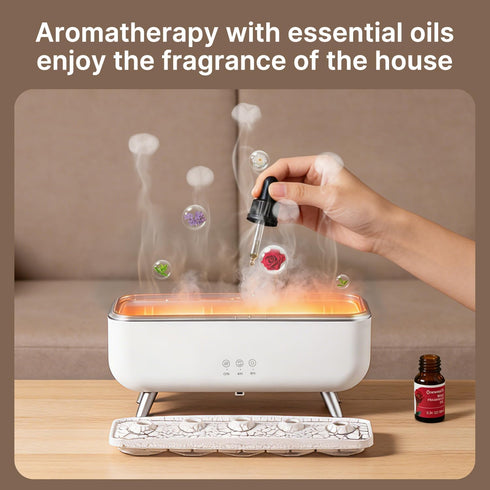 Stjiatu 300ML 7 Jellyfish Diffuser Humidifier, Essential Aromatherapy Ultrasonic Diffuser with Essential Oils. Colors
