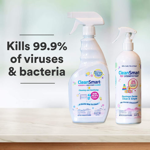 CleanSmart Toy Disinfectant Spray: Kills 99.9% of Viruses and Bacteria, 16 oz Bottle