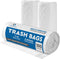 Clear 7-10 Gallon Trash Bags, Bulk Pack, Medium Size Garbage Bin Liners for Office, Bedroom, Kitchen, 250 Bags