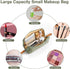 Travel Makeup Bag, Small Makeup Bag, Multifunction Makeup Bag With Multiple Compartments, Waterproof Nylon, Durable Zipper, Large Capacity, Daily Use, Cosmetic Bag For Women (Green)