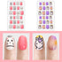 Laza 120pcs Children Nails Girls Press On Artificial Nail Tips, Pre-glue Full Cover Short Cute False Nail Kits