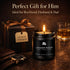 MKCLDE Set, 4 Pack Set Candles for Men Gift Masculine Scented Soy Candles for Men, Leather, Smoke, Oak & Lavender