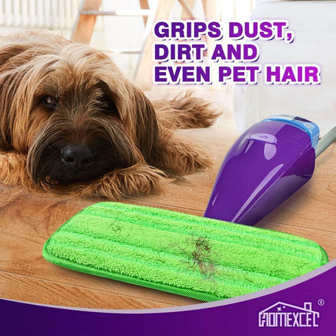 Pack 8 HOMEXCEL Microfiber Mop Pads Compatible with Swiffer Wet Jet, Reusable Machine Washable Swiffer WetJet Pad