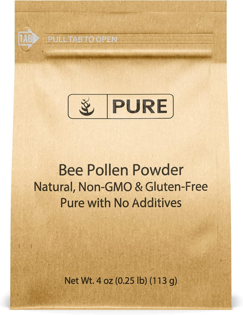 PURE ORIGINAL INGREDIENTS Bee Pollen, 4 oz | No Fillers, Undiluted Pure Supplement