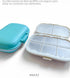 Noguez 8 (8 Medication Pill Box, Pill Organizer, Portable Pill Box with Departments, Weekly Pill Box, Medication