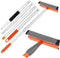 Window Squeegee for Home, 2 in 1 Cleaning Tool with Extension Pole for Shower, Car, Mirror, and Glass