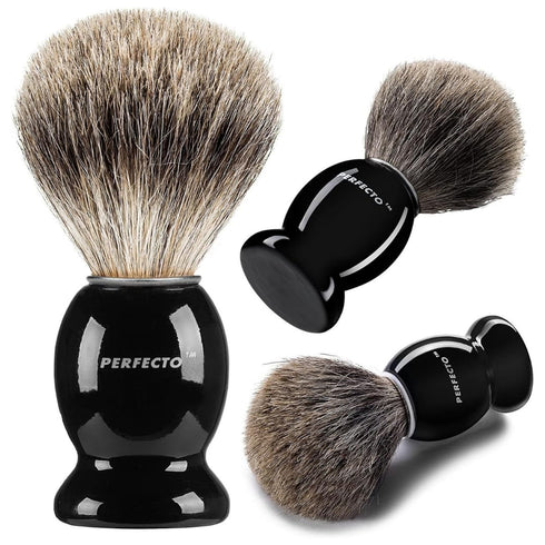 Perfecto Synthetic Bristles Shaving Brush for Men, Engineered for the Best Shave, Barbers Accessories, Gift For Him