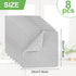 Double-Sided Microfiber Cleaning Cloths - 8-Pack Gray, Non-Scratch Dishcloth & Rags for Kitchen, Car, Housekeeping