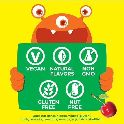 Kids Vitamin C Chewable Tablets 250mg - Vegan, Gluten Free, Nut Free - Tasty Natural Cherry Flavor - 120 Chewables