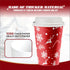 WOWSOLID 12 oz, 40 Pack Christmas Disposable Coffee Cups with Lids To Go Coffee Cups, Holiday Paper Cups for Hot