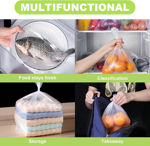 RyhamPaper Food Storage Bags - 1 Roll 12 x 16 Plastic Produce Bags for Fruits, Vegetables, Bread, 350 Bags