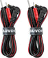 AUVON 2 x TENS Unit Electrode Lead Wires, Premium Soft TPE Material for 40,000+ Bends, Universal Compatibility