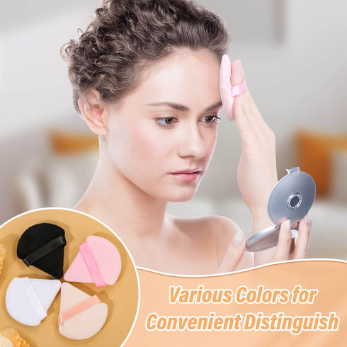 20pcs Triangle Powder Puff - Setting Powder Puff for Makeup, Face Puff Pads for Loose and Press Powder Applicator