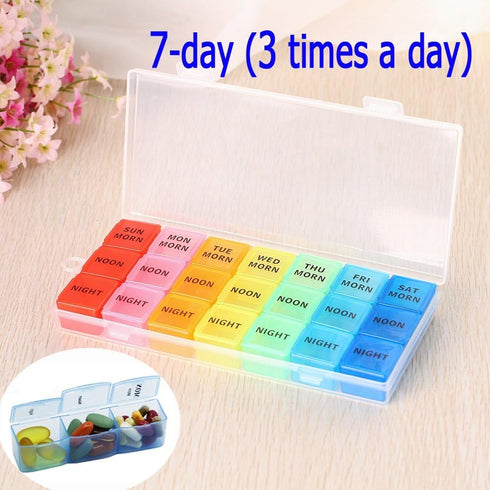 Wopanxye 3 7-Day Weekly Pill Organizer, Times a Day, Pill Box, Portable Travel Prescription Pill Case Dispenser