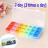 Wopanxye 3 7-Day Weekly Pill Organizer, Times a Day, Pill Box, Portable Travel Prescription Pill Case Dispenser