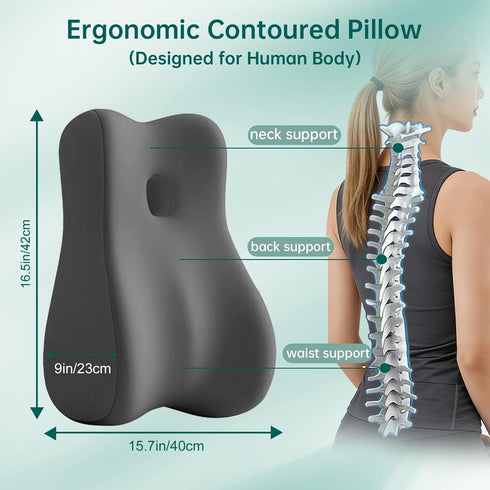 KUYOVORA Memory Foam Wedge Pillow Intimacy Couples Pillow, Pregnant Ergonomic Contoured Position Pillow for Sleeping